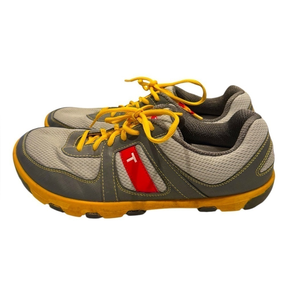 TRUE LINKSWEAR Womens Size 11.5 Gray Yellow Golf Shoes Spikeless Preowned